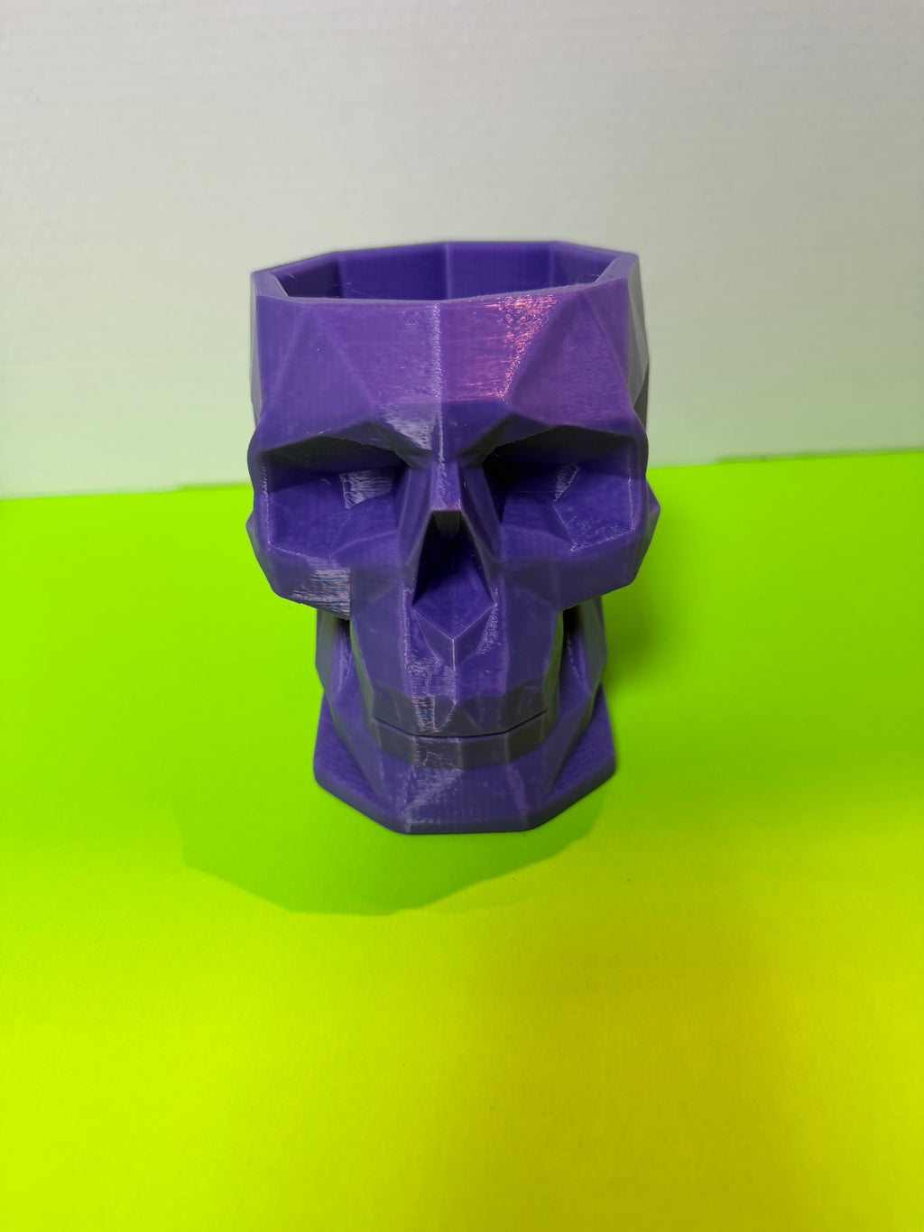 Purple Skull Mug 3D Printed | Gothic Coffee Cup | Unique Skull Decor | PETG Plastic Mug | Halloween Gift | Goth Kitchen Drinkware