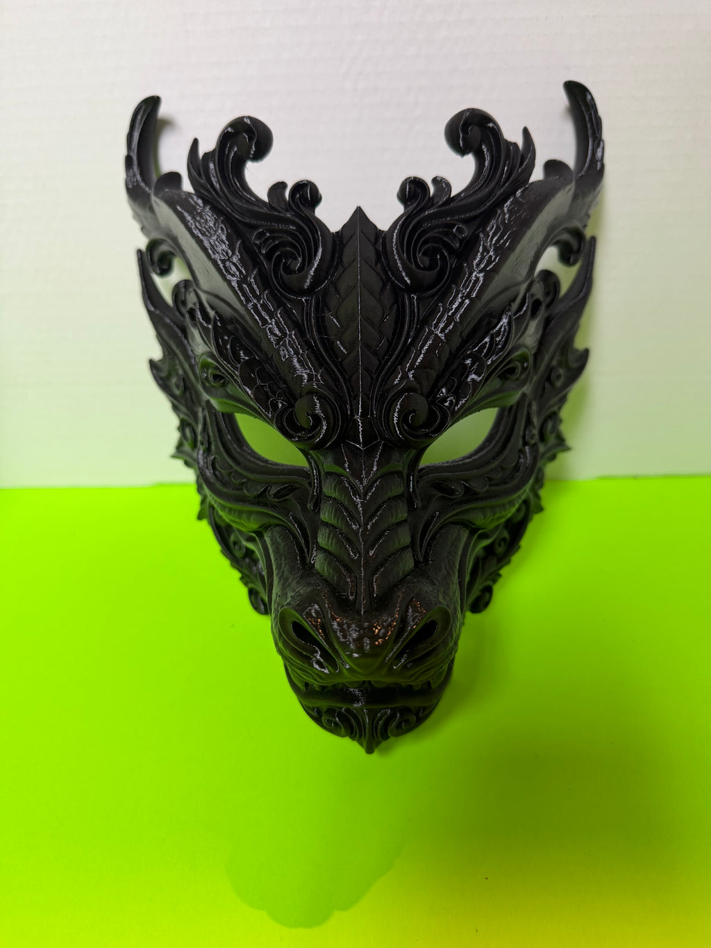 Large Dragon Mask 3D Printed PETG Costume Cosplay Fantasy Wearable Art Mythical Creature Decoration Halloween Renaissance Fair